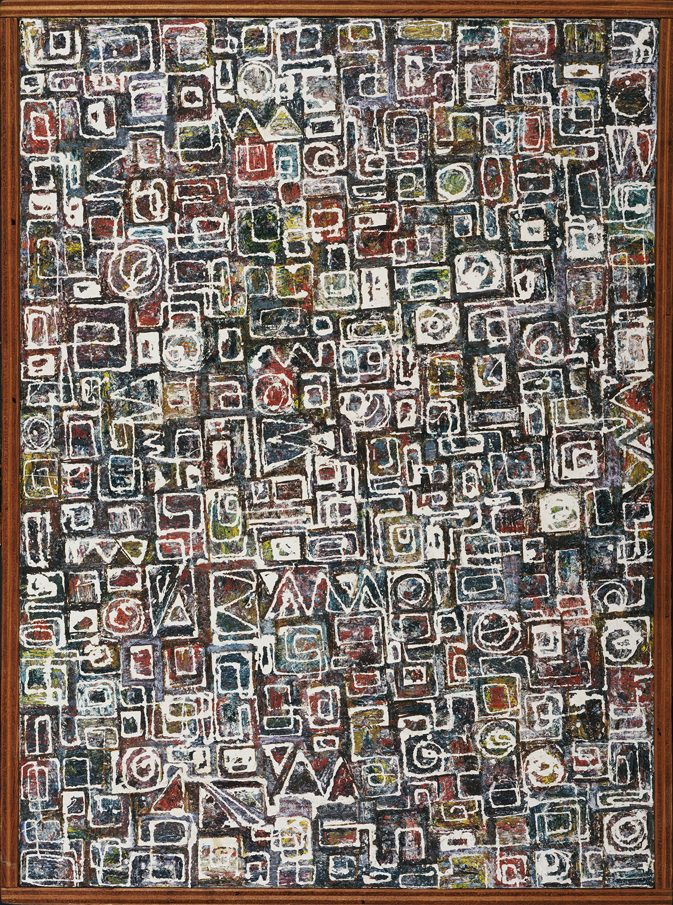 Lee Krasner (American, 1908–1984), Composition, 1949, oil on canvas, 38-1/16 x 27-13/16 inches, Philadelphia Museum of Art: Gift of the Aaron E. Norman Fund, Inc., 1959, 1959-31-1 © Pollock-Krasner Foundation / Artists Rights Society (ARS), New York
