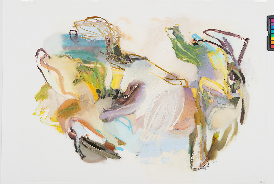 Jan Baltzell, Untitled, 2006, oil on Mylar, 24 x 32 ½ inches. Palmer Museum of Art, Gift of The Fishman-MacElderry Collection, 2016.121. © Jan Baltzell