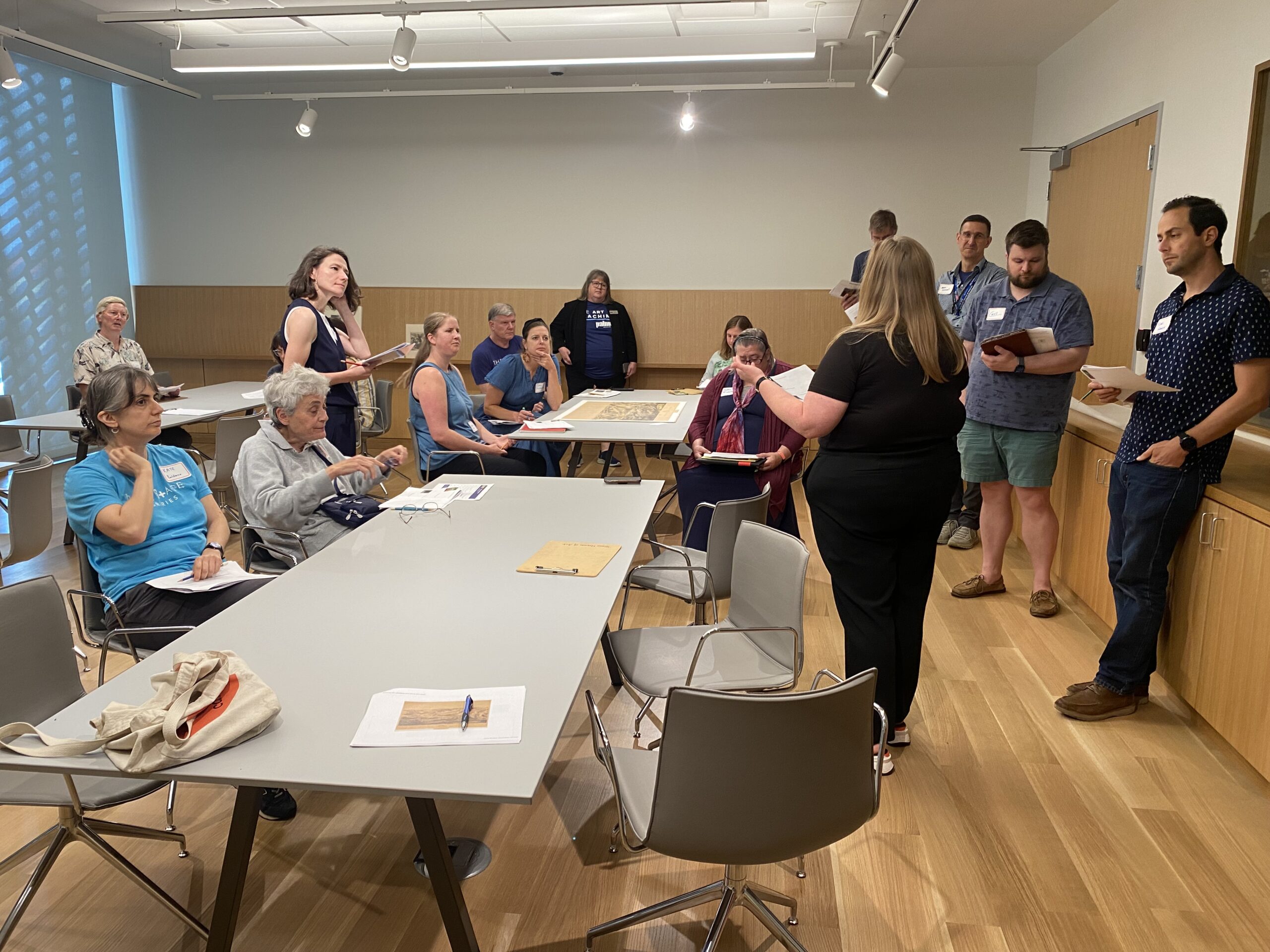 Faculty in the Object Study Room at the Palmer