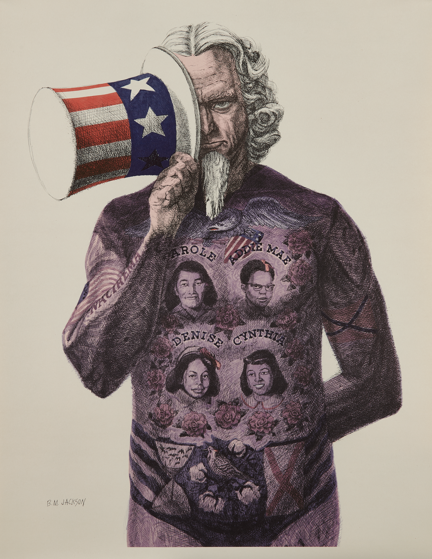 Image of a tattooed Uncle Sam